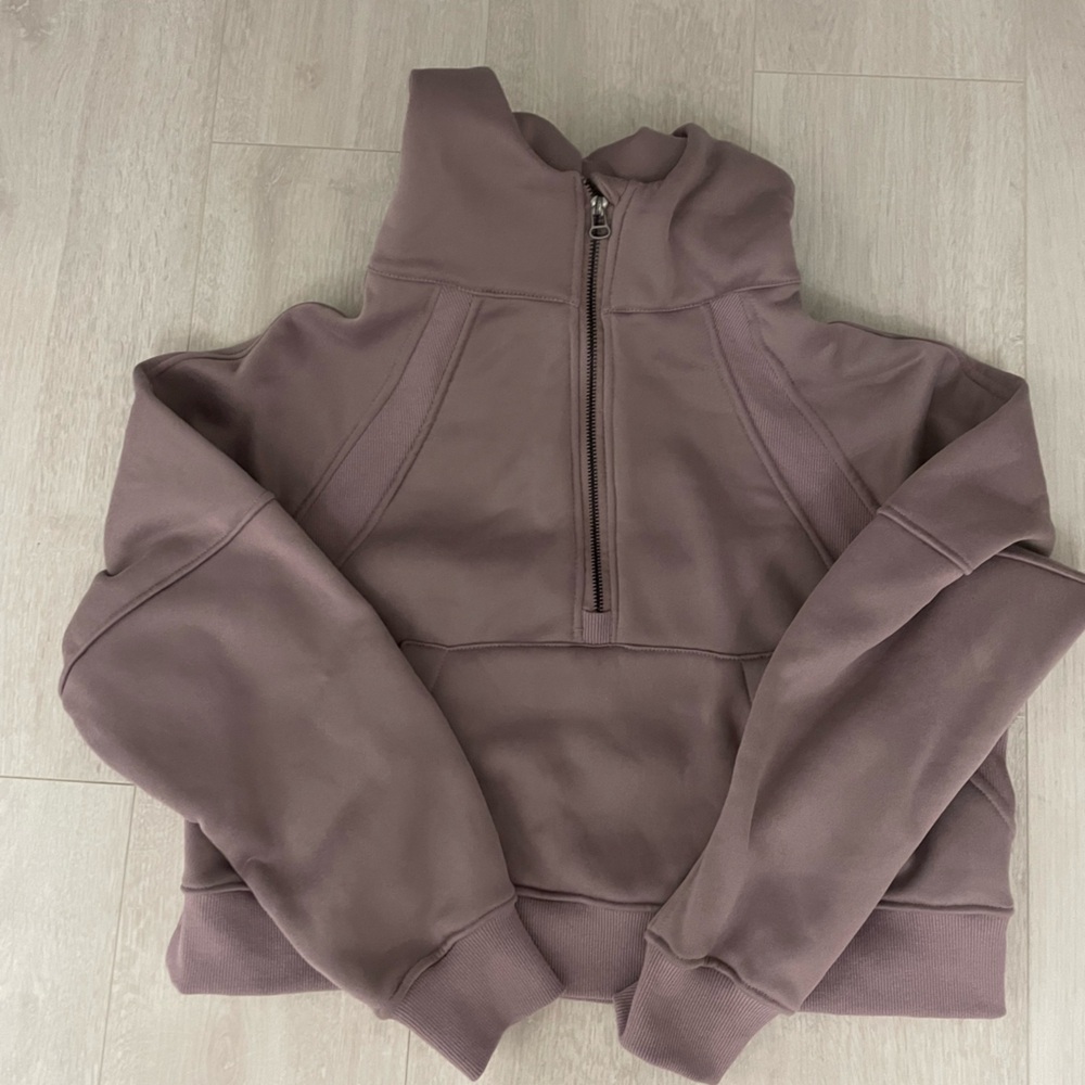 Women's Mauve scuba hooded sweatshirt